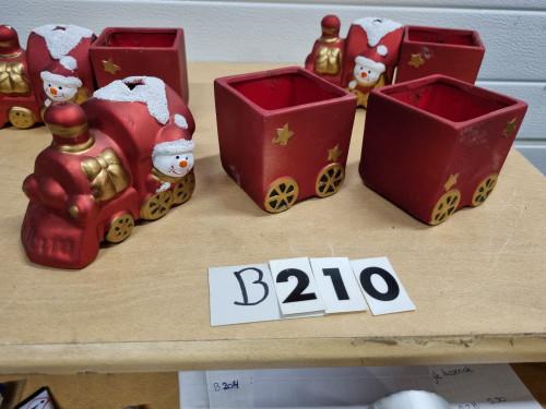 B210 kerst bloempotjes trein, Diversen, Kerst, Ophalen of Verzenden, 'T Olde Gre-j, Info@toldegrej.nl, Endepoelstraat 20f Didam