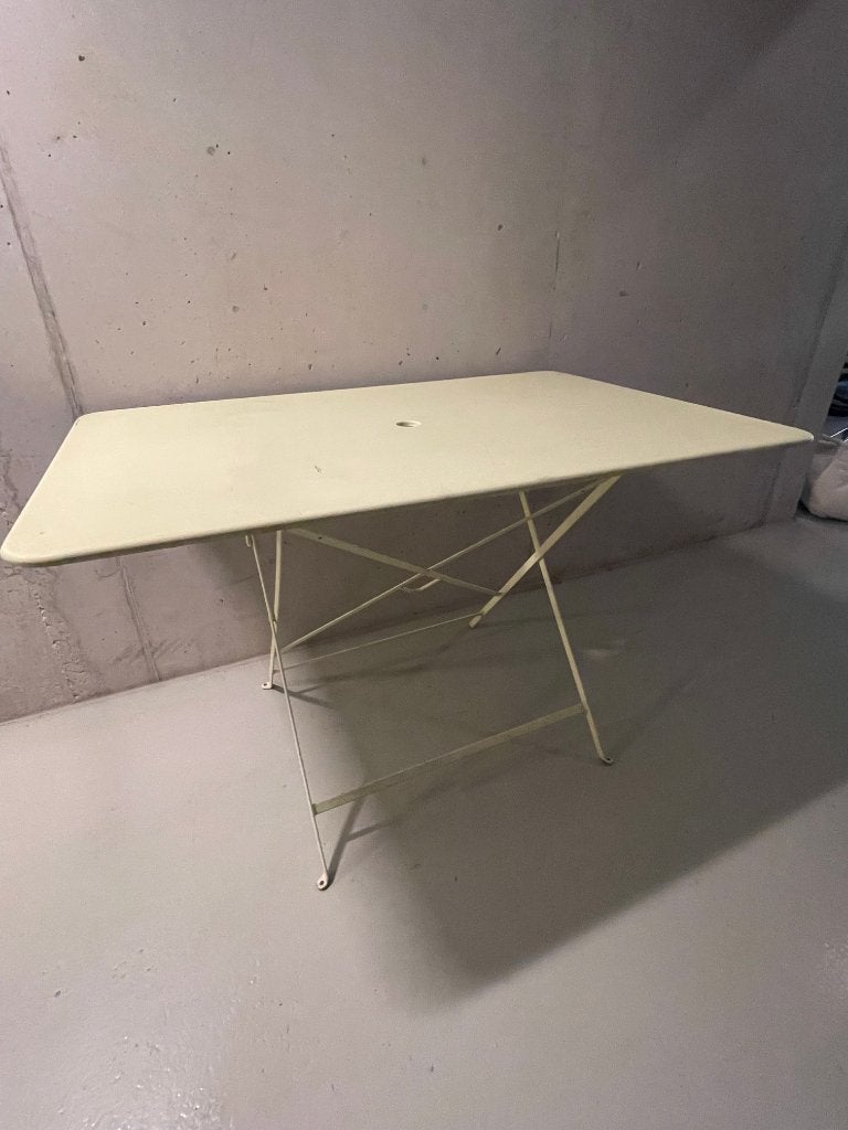 Fermob Bistro tuintafel - Rechthoekig, gelakt staal 117X77cm, Ophalen, Gebruikt, Rechthoekig, Metaal