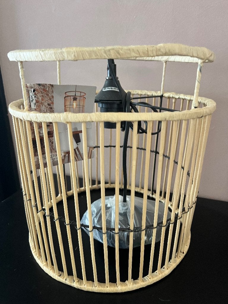 Bamboo lamp, Natuurlijk materiaal, Nieuw, Ophalen of Verzenden, E40