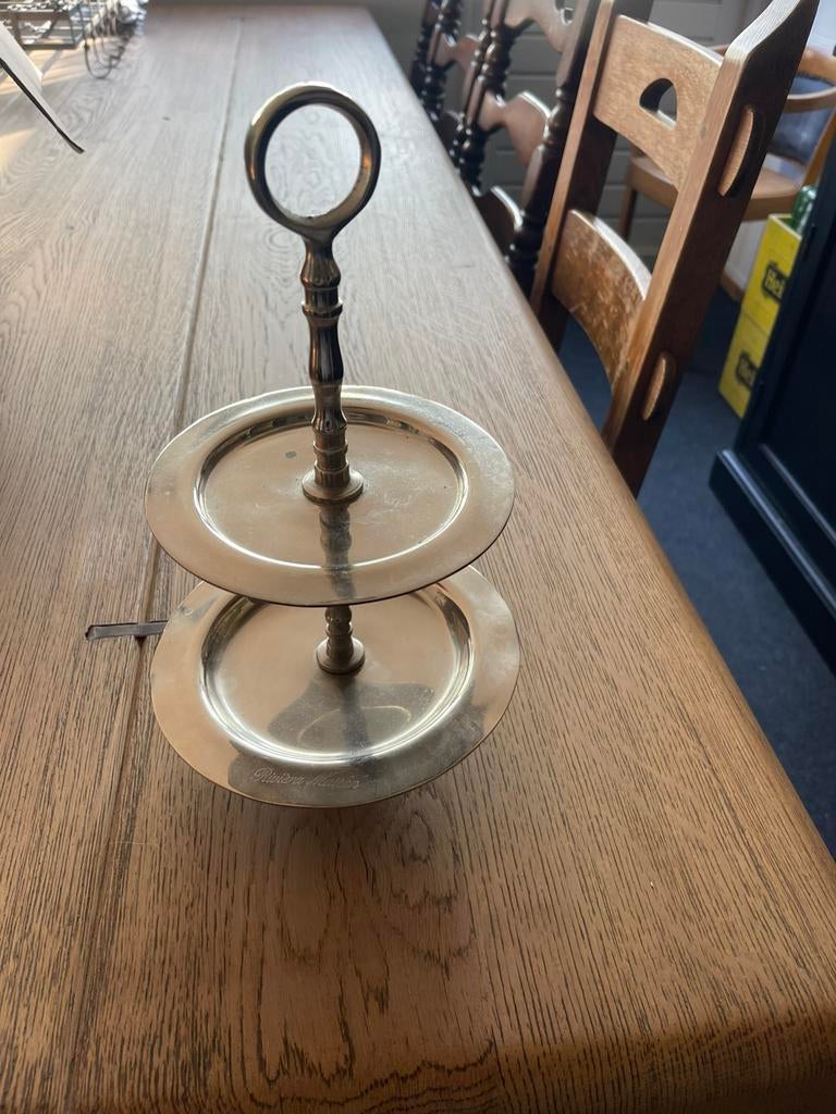Riviera Maison zilverkleurige mini etagere, Ophalen of Verzenden, Gebruikt