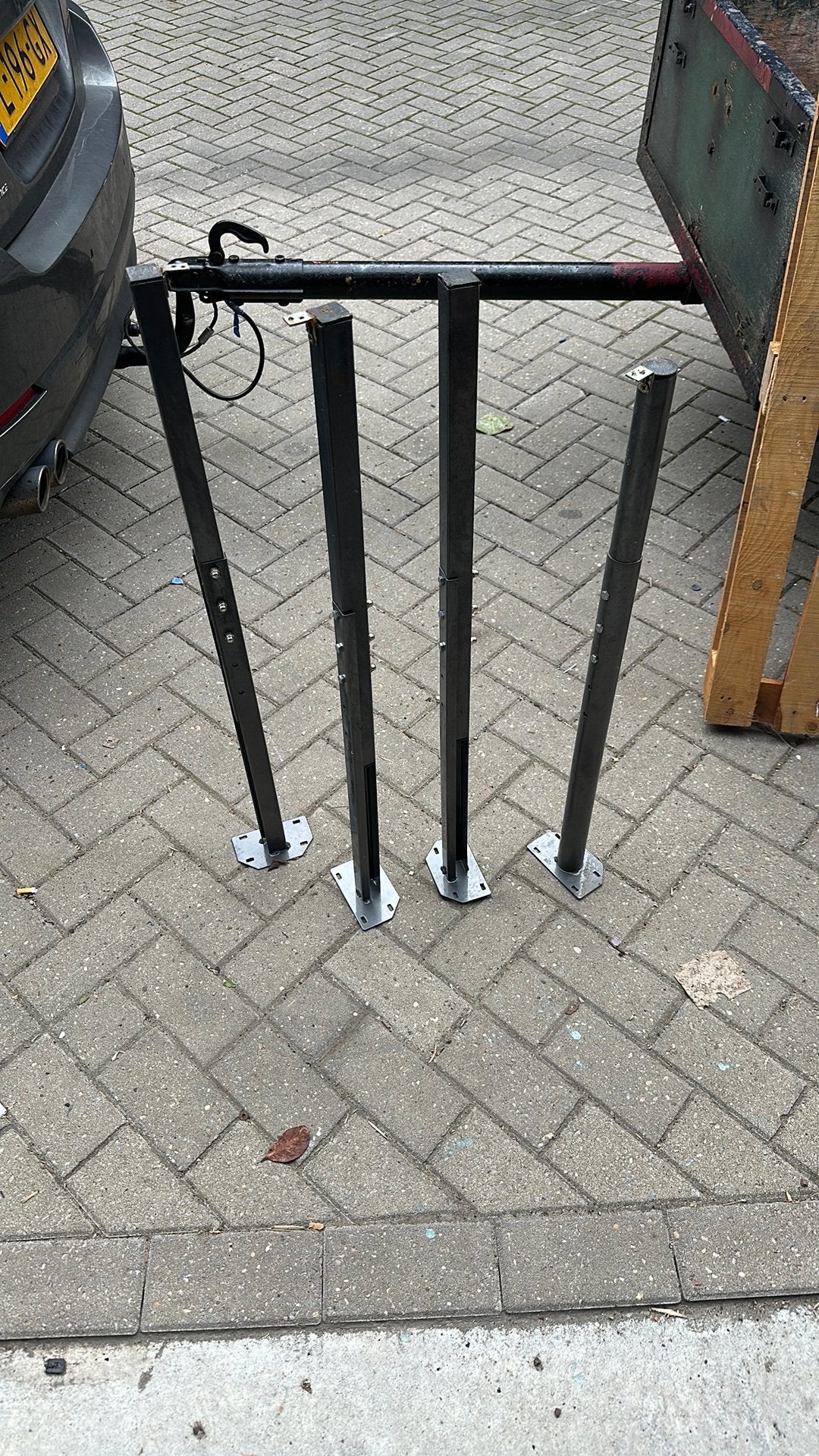 Metalen tafelpoten / werkbladpoten - 4 stuks, Ophalen, Tafelpoot, Minder dan 50 cm, Gebruikt