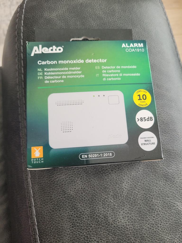 Alecto Carbon monoxide detector, Ophalen of Verzenden, Nieuw, Detector, Sensor of Melder