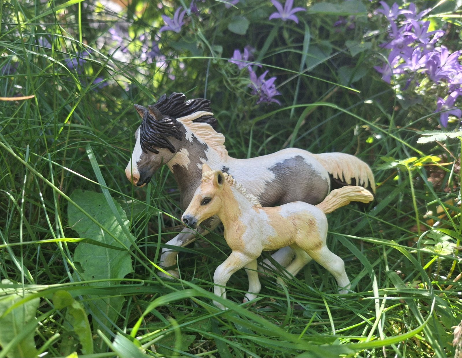 Schleich repaint duo, Ophalen of Verzenden, Zo goed als nieuw, Paard, Beeldje of Figuurtje
