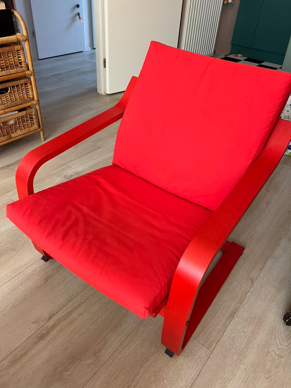 Rode kamerstoel (Ikea), Huis en Inrichting, Ophalen, Gebruikt