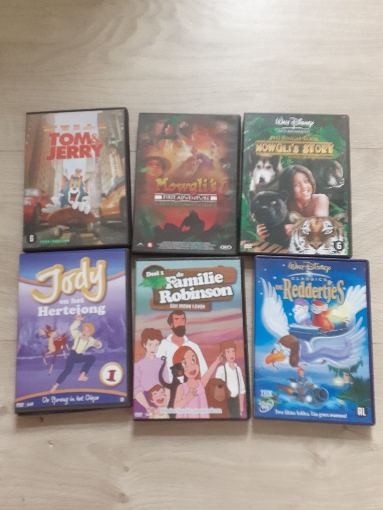 Jody, Familie Robinson, Mowgli,Reddertjes, Tom&Jerry, Alle leeftijden, Ophalen of Verzenden, Zo goed als nieuw, Dieren