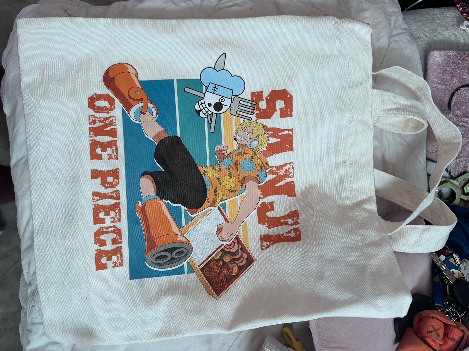 One Piece Sanji Tote Bag - Nieuw, A, Wit, Shopper, Nieuw