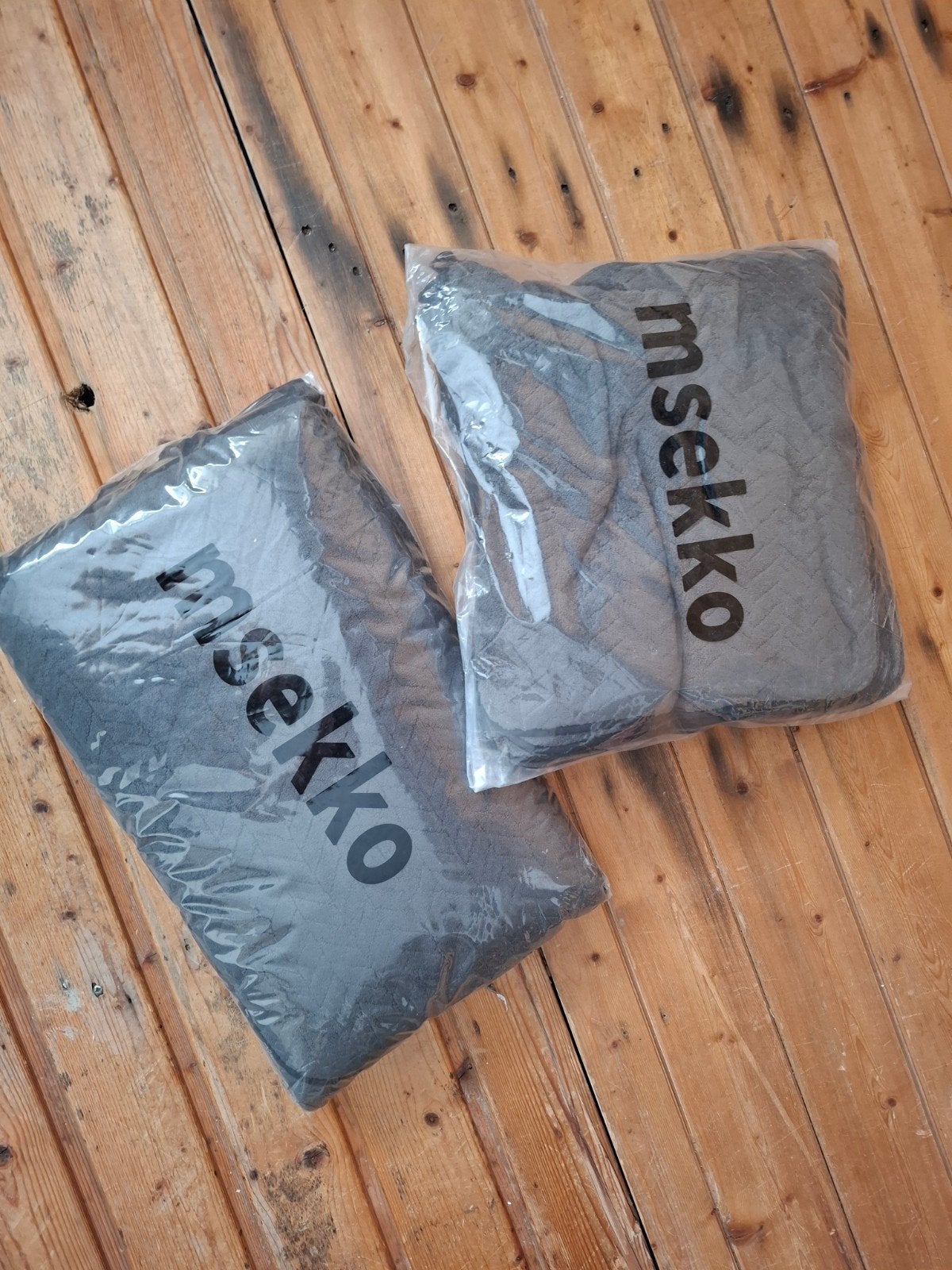 Nieuwe microvezel handdoeken en wasdoekjes - donkergrijs, Ophalen, Nieuw, Grijs, Handdoek