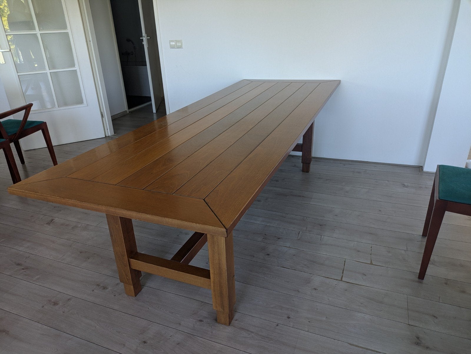 Jan des Bouvrie Eettafel Gelderland Kersenhout - XL 250cm, Huis en Inrichting, Tafels | Eettafels, Gebruikt, Design, 200 cm of meer