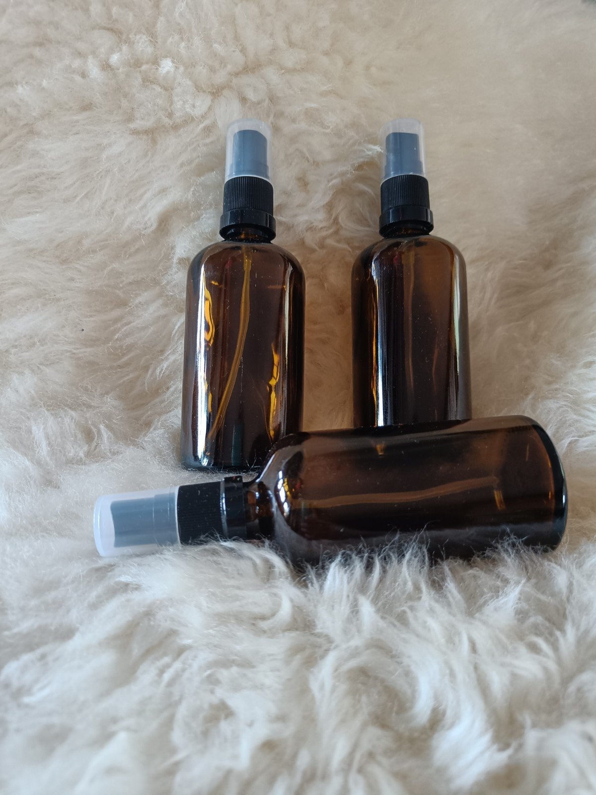 Spray flesje 100 ml, Ophalen of Verzenden, Nieuw, Glas, Bruin