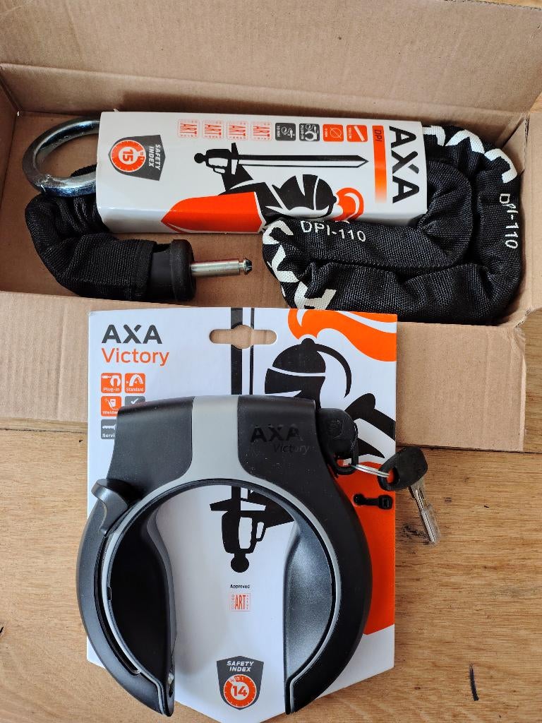 Axa Victory Ringslot ART2 + Insteekketting 110/9 Nieuw, Axa, Overige typen, Nieuw, Axa