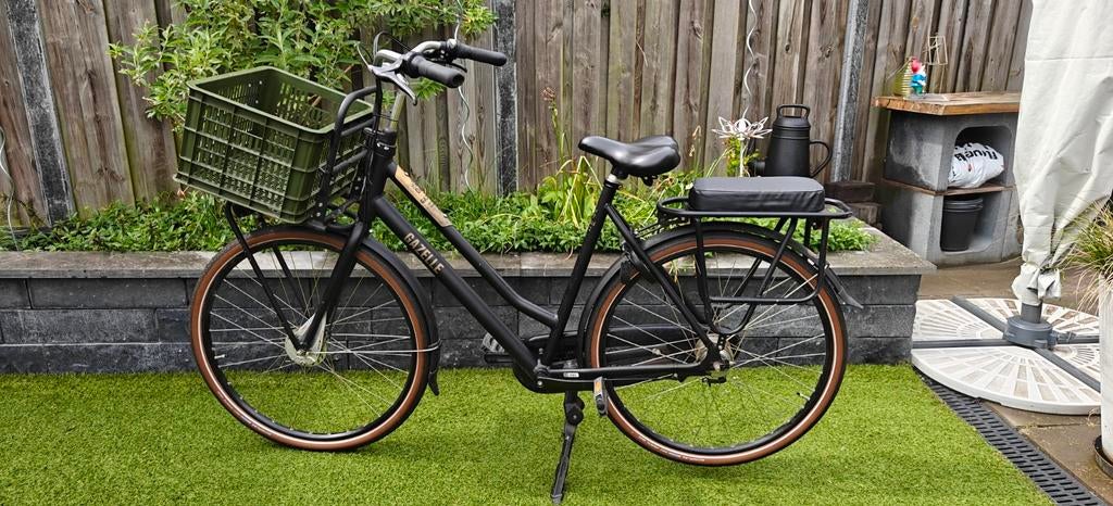 Te koop gazelle heavy duty mat zwarte dames fiets., Ophalen, Minder dan 10 versnellingen, Gebruikt, 55 cm of meer