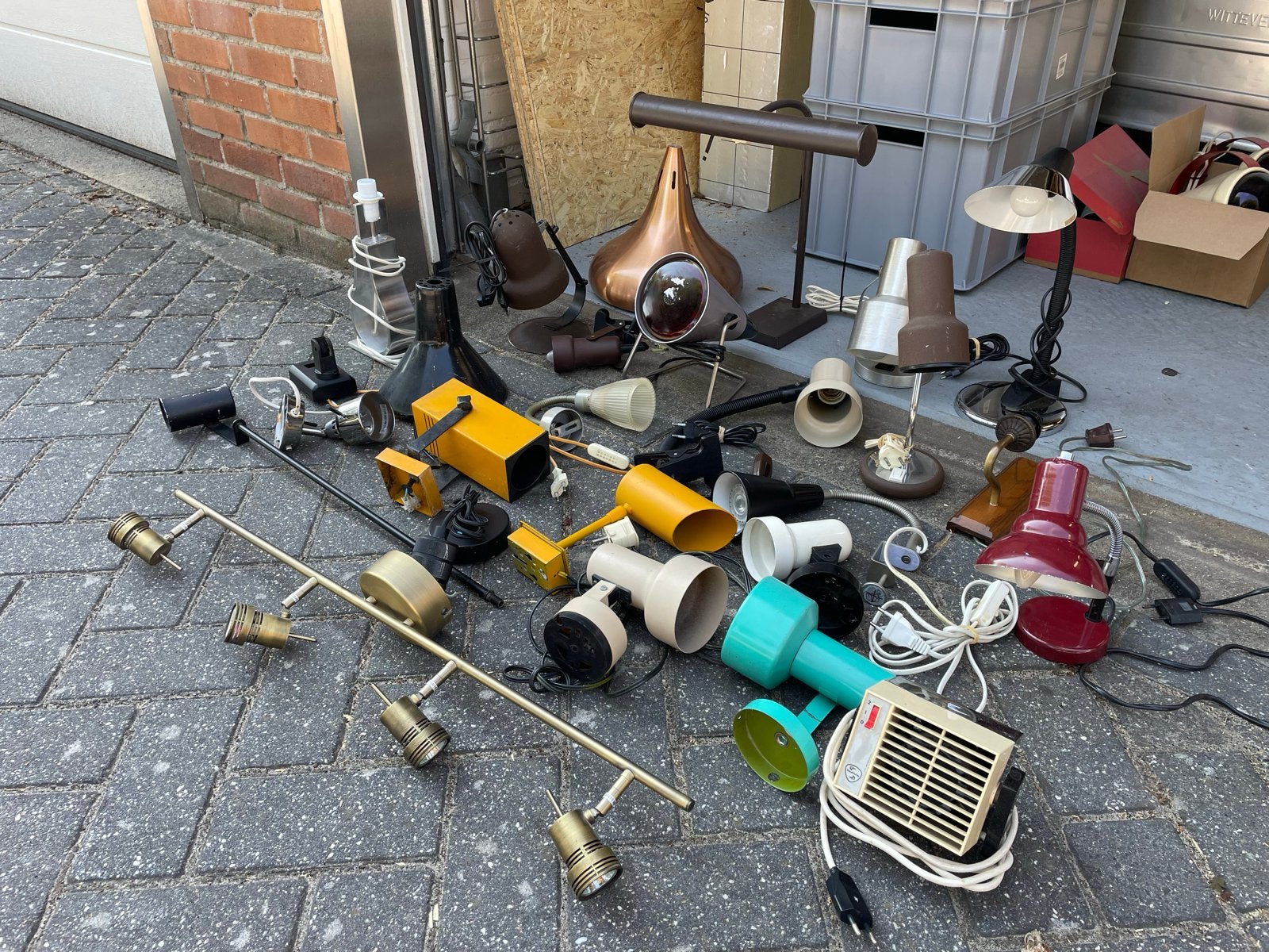 Grote partij vintage lampen en verlichting, Ophalen