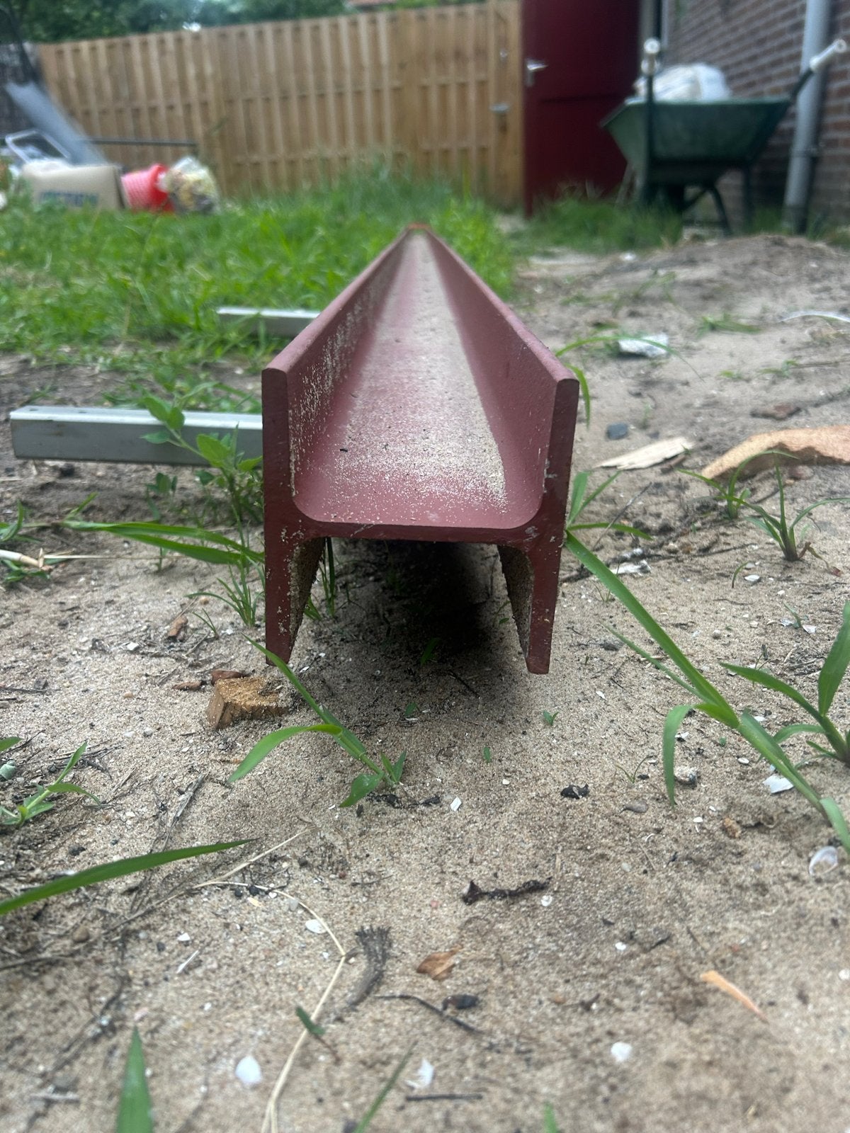 Stalen H-balk/ constructie - 5 meter, Doe-het-zelf en Verbouw, Metalen, Gebruikt, IJzer, Ophalen of Verzenden