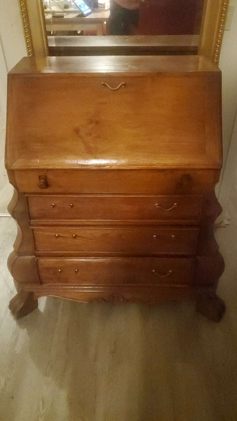 Antiek Secretaire Bureau met Klep en Lades - 1903, Ophalen