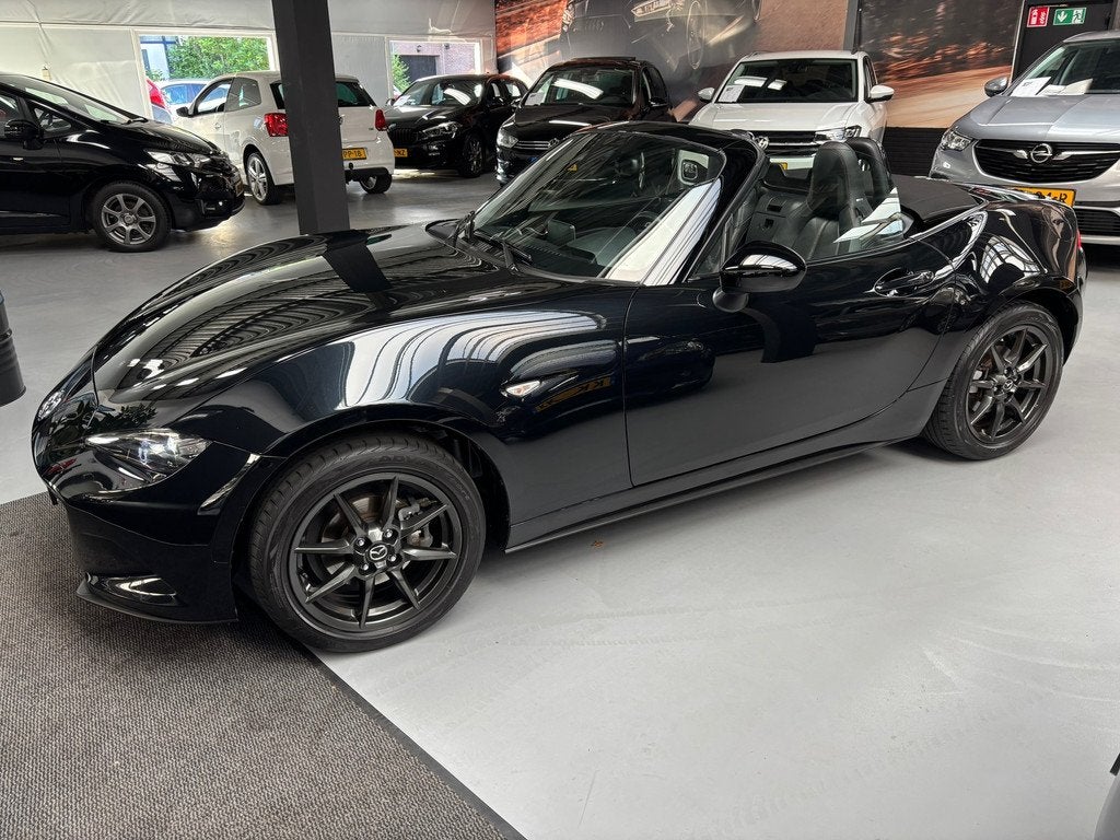 Mazda MX-5 1.5 SkyActiv-G 131 GT-M /Leder/Bose/Stoelverwarmi, Achterwielaandrijving, Gebruikt, 4 cilinders, Zwart