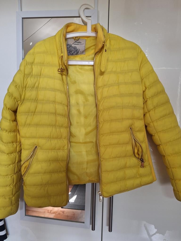 Gele gewatteerde jas van Festa Sportswear, maat 44, Geel, Maat 42/44 (L), Ophalen of Verzenden, Zo goed als nieuw