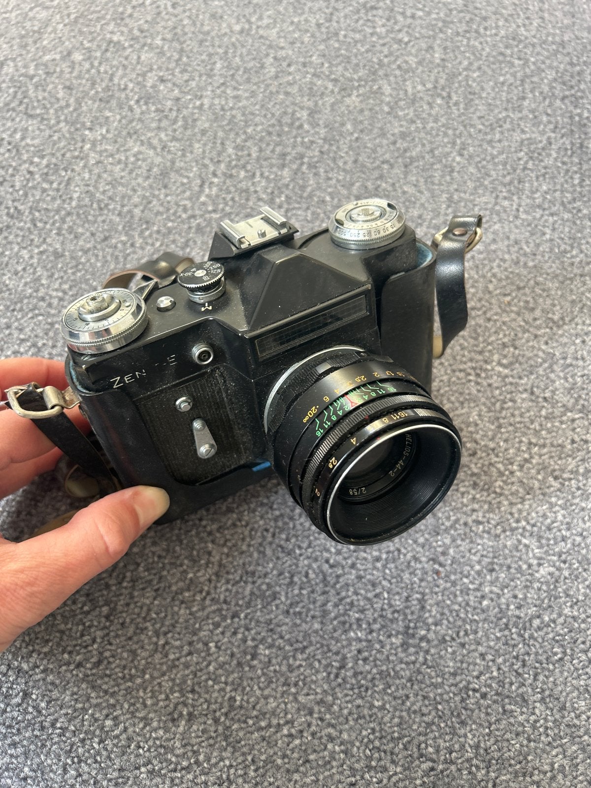 Zenit-E Spiegelreflexcamera met Helios-44-2 lens, Ophalen, Gebruikt, Spiegelreflex, Overige Merken