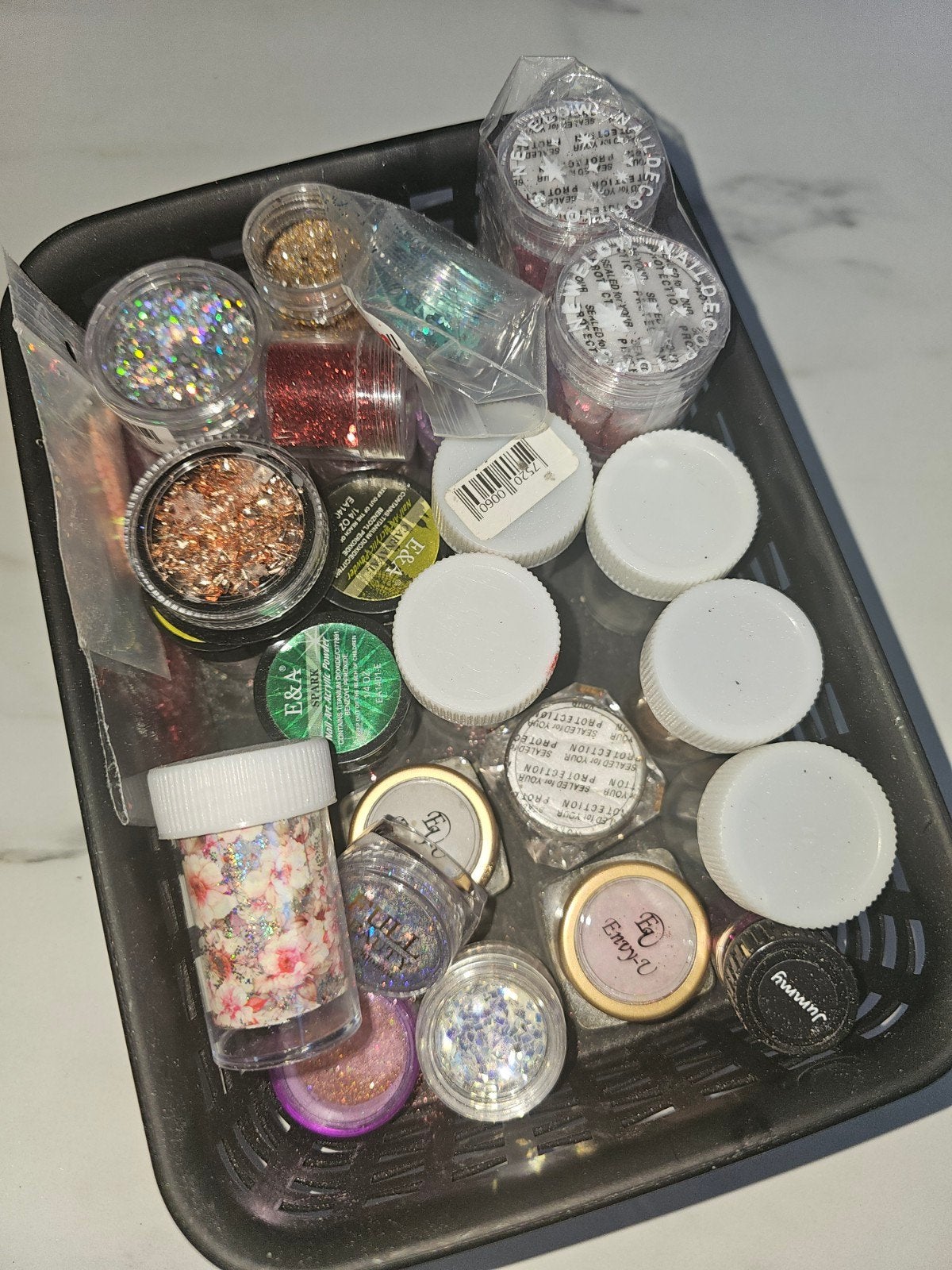 Grote partij nagelproducten: gellak, glitters, tips en meer!, Ophalen of Verzenden, Zo goed als nieuw, Overige typen