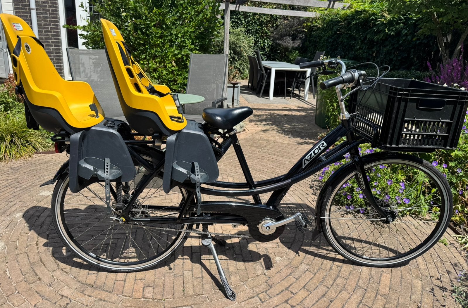 Azor tweeling fiets / longrider / moederfiets, 2 zitjes, Versnellingen, Zo goed als nieuw, Ophalen