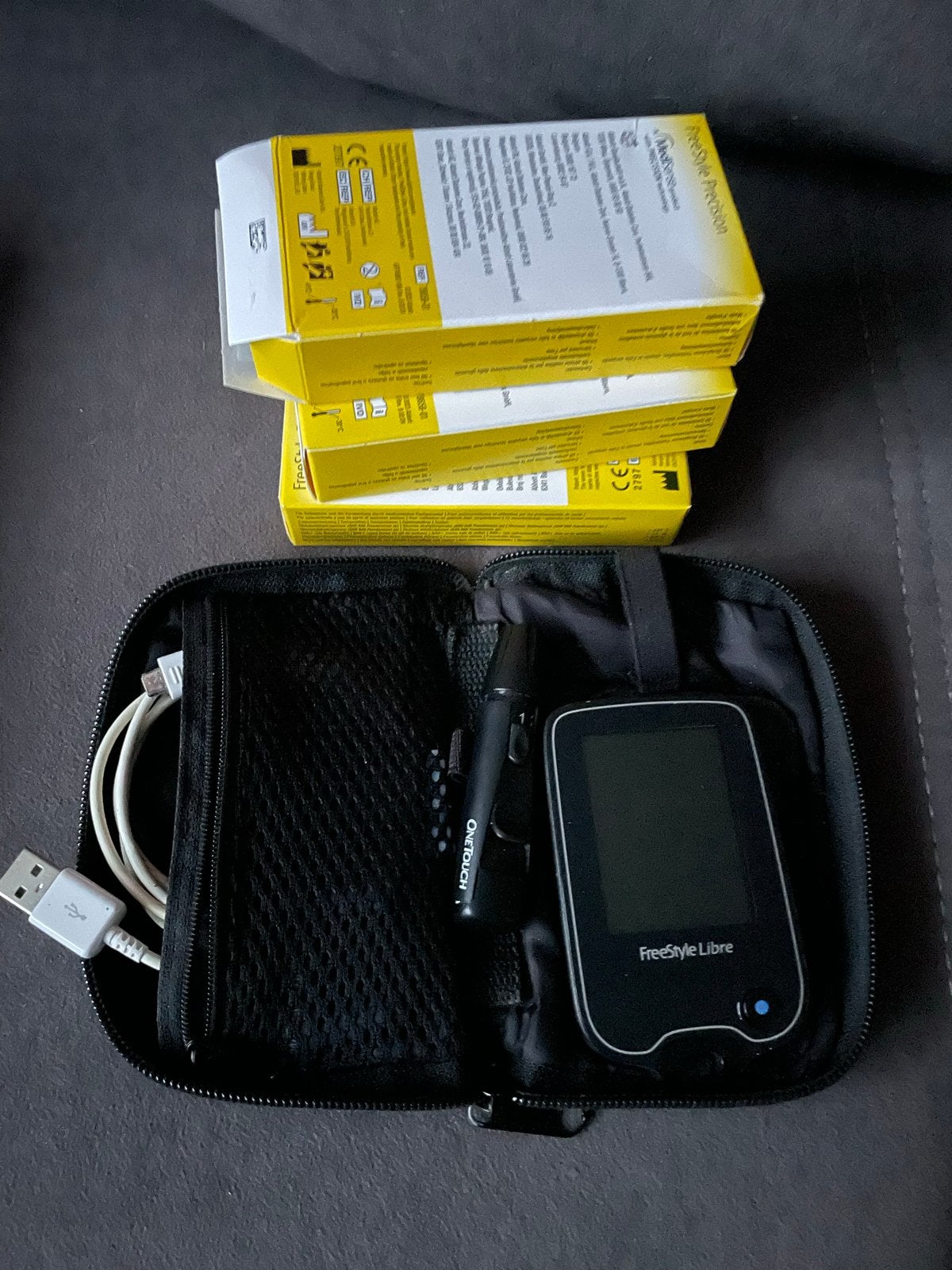 Freestyle libre glucosetester met teststrips, Ophalen, Gebruikt