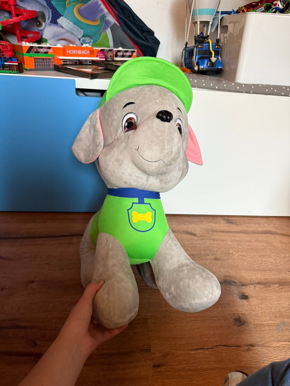 grote rocky paw patrol knuffel, Ophalen, Zo goed als nieuw, Hond