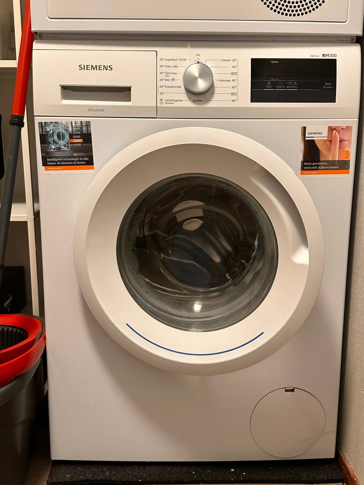 Siemens iQ300 Wasmachine, Ophalen, Zo goed als nieuw, Voorlader, Kort programma