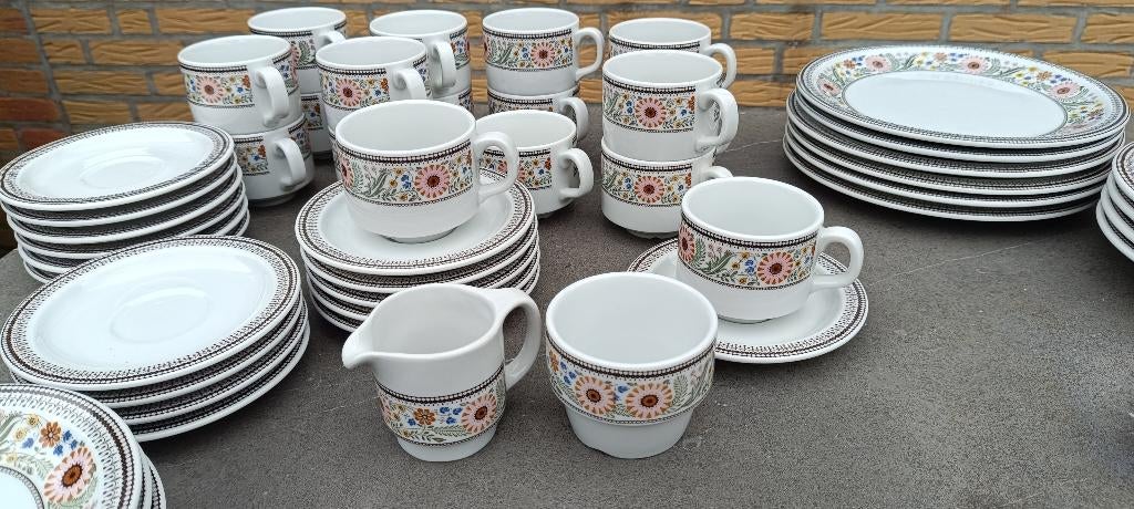 Mosa Servies - 60 delig, Ophalen, Gebruikt, Overige stijlen, Porselein