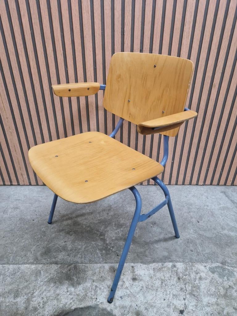 150 x Kho Liang schoolstoelen hout Vintage stoelen cafe, Bruin, Ophalen of Verzenden, Zo goed als nieuw, Vijf, Zes of meer stoelen