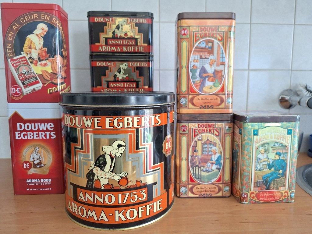 Douwe  Egberts blikken, Ophalen of Verzenden, Gebruikt, Koffie, Douwe Egberts