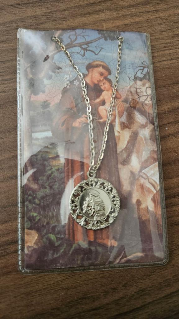 Heilige ST Anthonius Hanger met ketting, Ophalen of Verzenden
