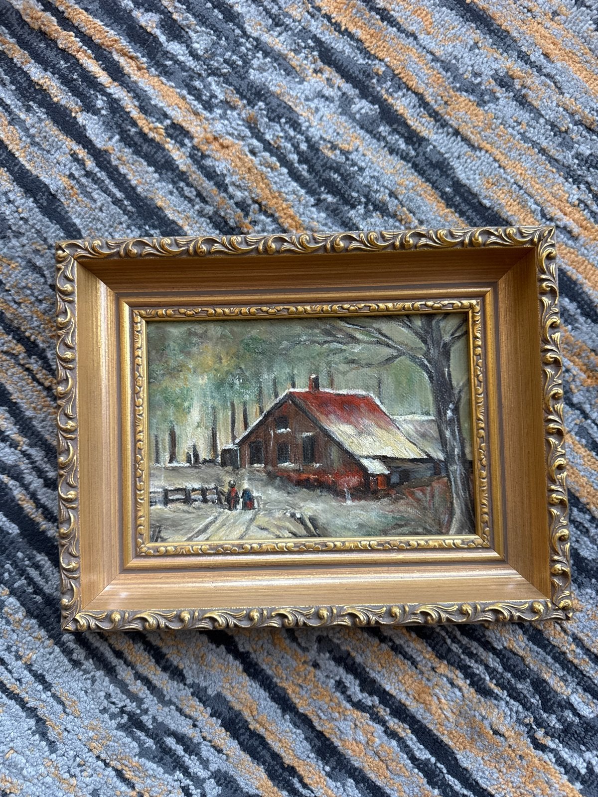 Schilderij "Winter in Apeldoorn" - Thomas Birthday 1993, Ophalen of Verzenden