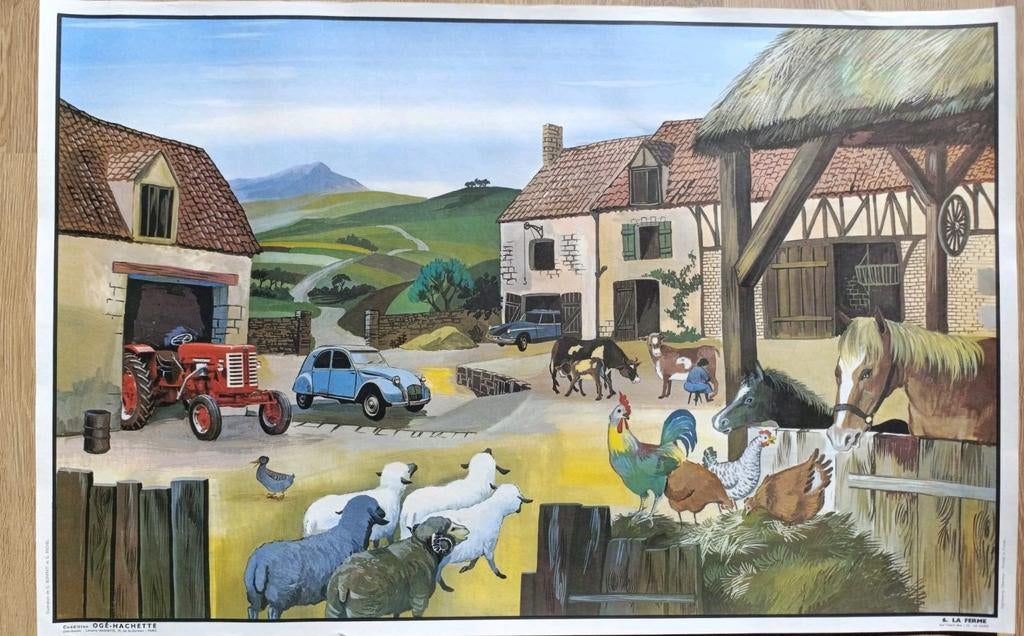 Jaren '60 Franse schoolposters, Ophalen, Zo goed als nieuw