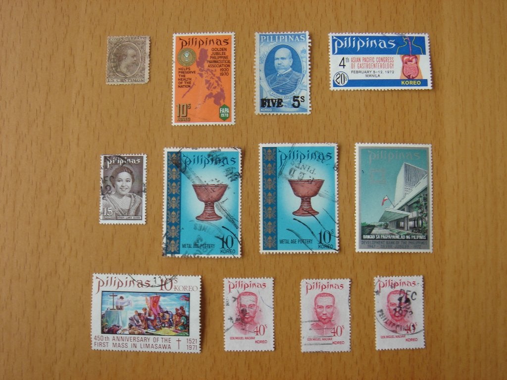 FILIPIJNEN 12 Postzegels, Ophalen of Verzenden, Gestempeld, Zuidoost-Azië
