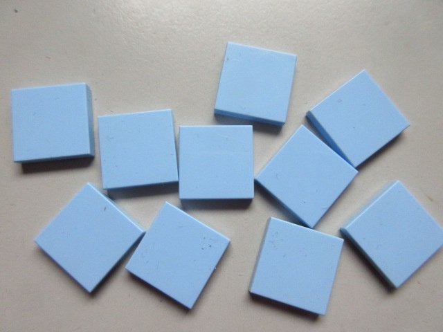 nr. 9365, 10 lichtblauwe tegels 2x2., Ophalen of Verzenden, Zo goed als nieuw, Complete set, Lego