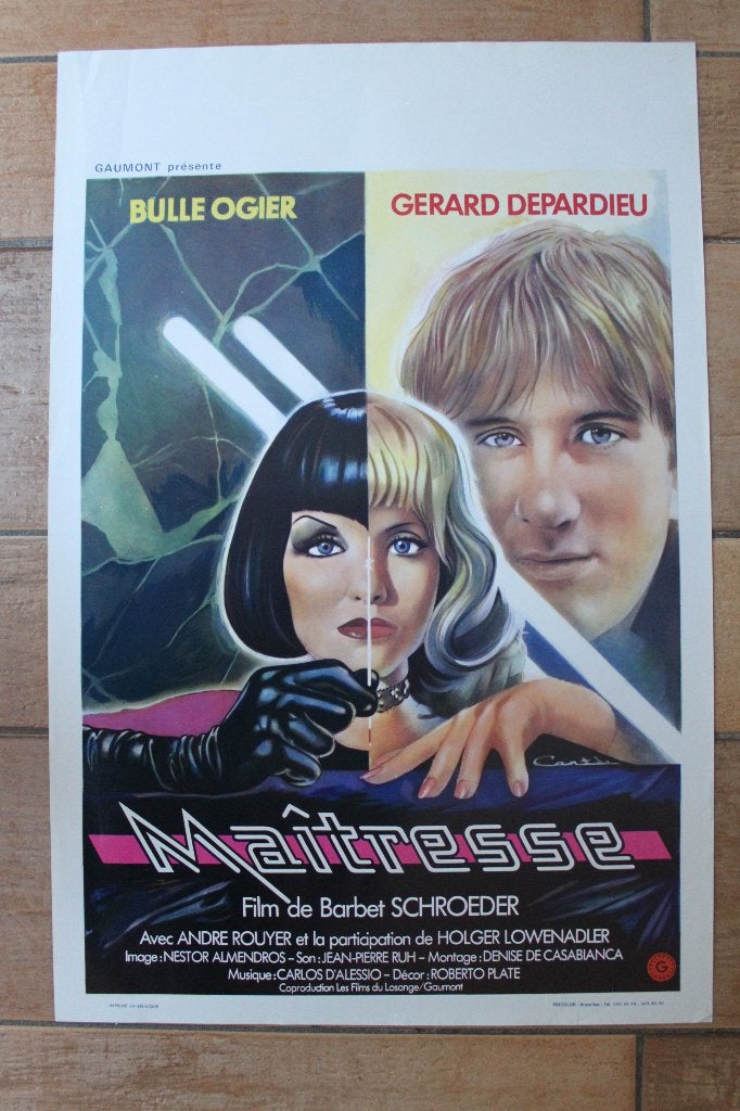 filmaffiche Gerard Depardieu Maitresse 1976 filmposter, Rechthoekig Staand, Ophalen of Verzenden, Zo goed als nieuw, A1 t/m A3
