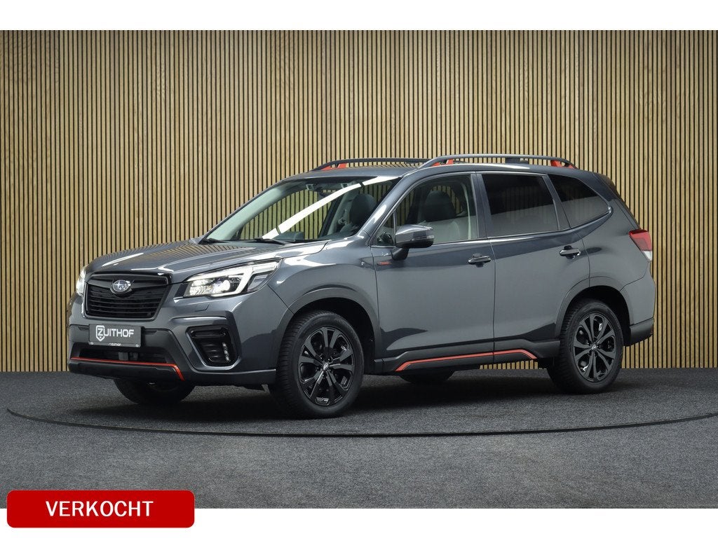 Subaru Forester 2.0i e-BOXER Sport AWD | Elek. Glazen Panora, 12 maanden, Zwart, 4 cilinders, Leder en Stof