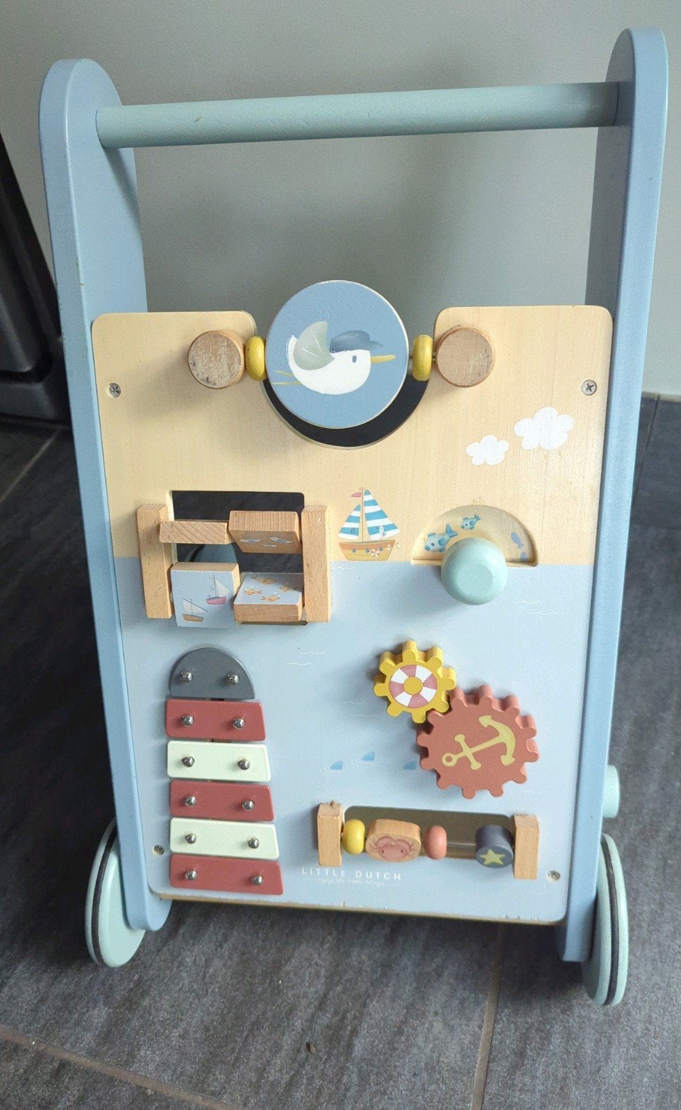 Little Dutch Houten Loopwagen met Activiteiten, Ophalen, Zo goed als nieuw, Overige typen, Met wieltjes