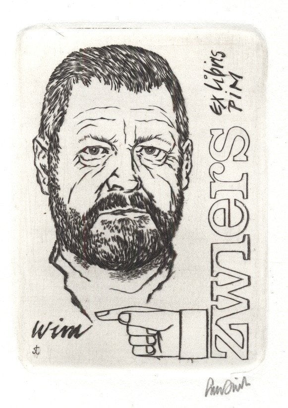 0669 Ex Libris Nederland : Lou Strik, 1981, Verzenden, Ex libris