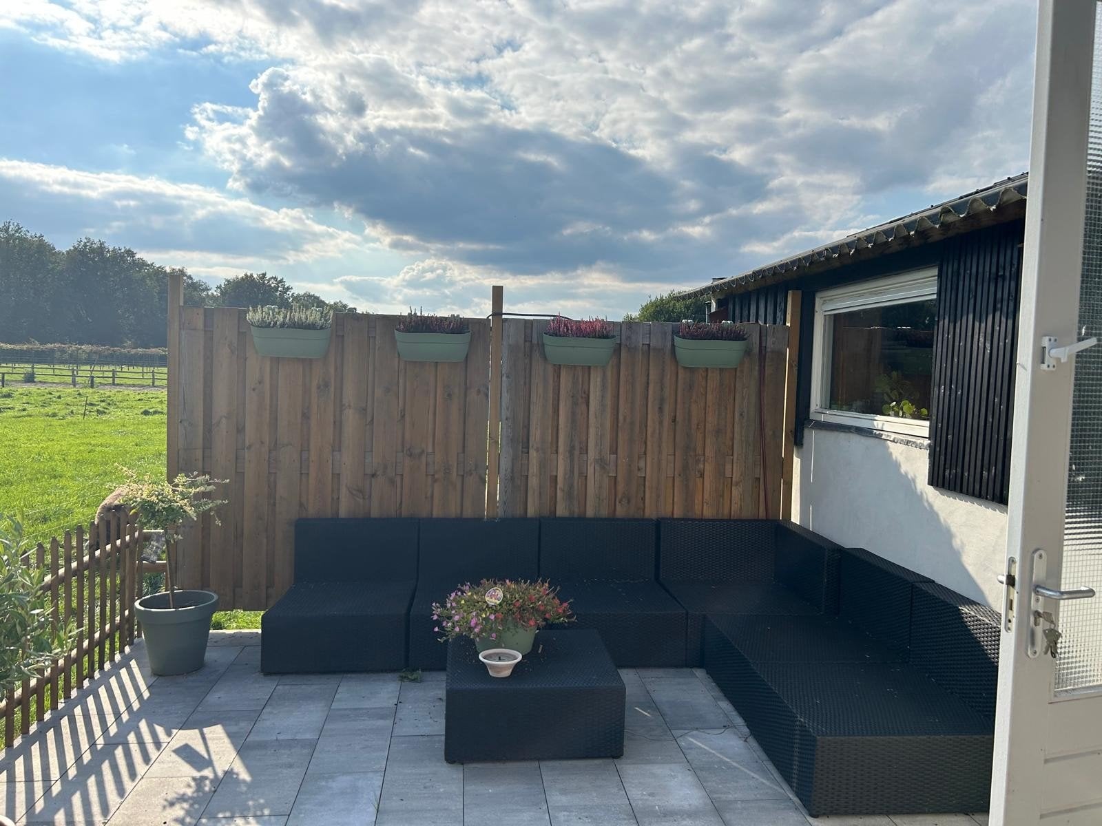 7-delige loungeset met kussens, Ophalen, Kunststof, Gebruikt, Hocker