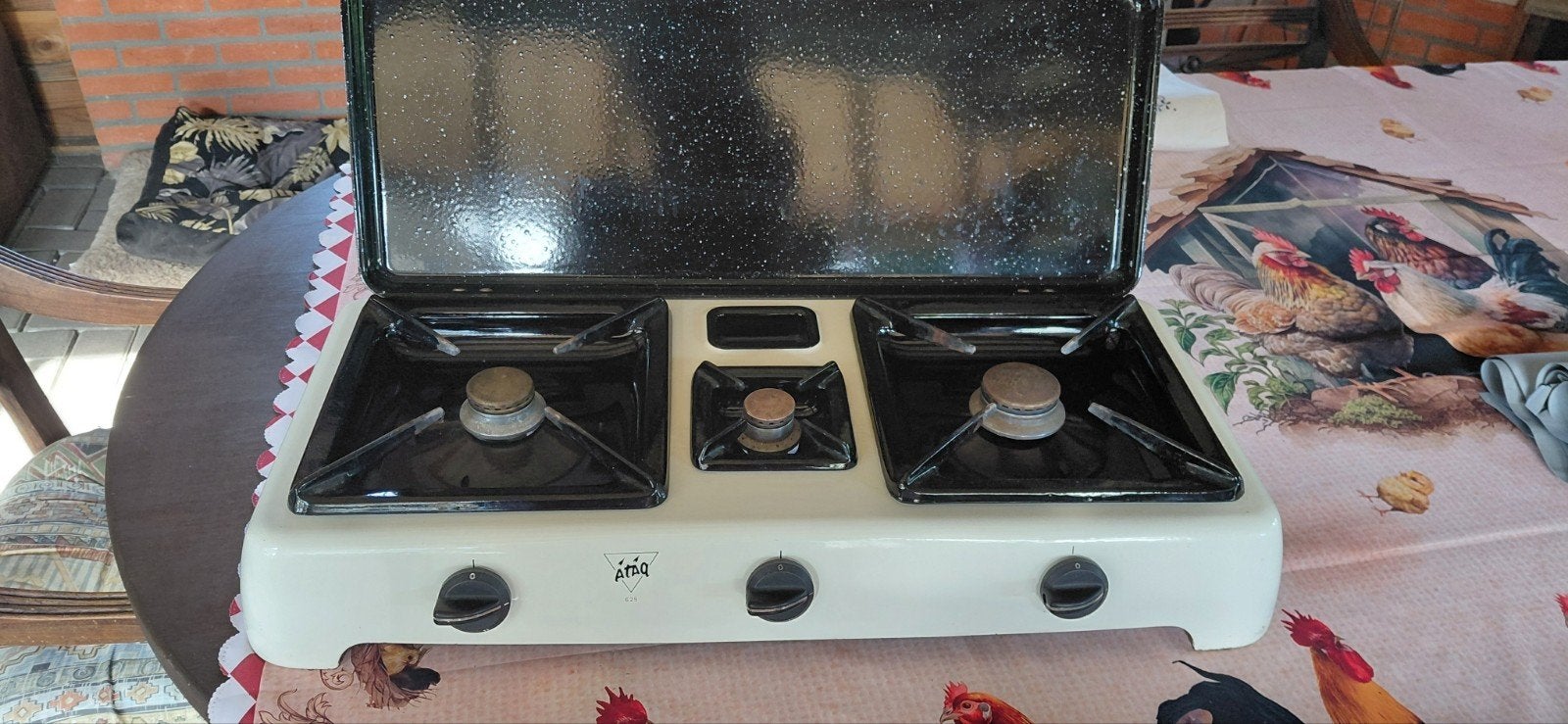 Vintage ATAG 625 driepits gaskomfoor jaren '60/'70, Ophalen