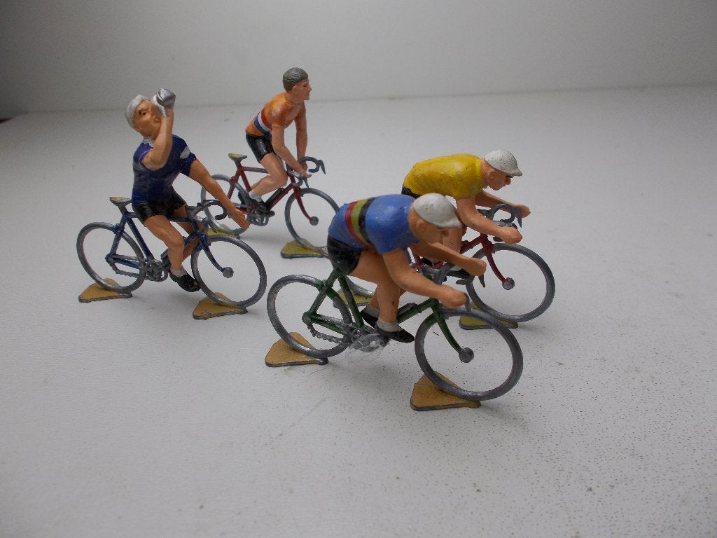 Vintage WIELRENNERS 4 x "KOPPLOEG" (Metaal/Plastic), Ophalen of Verzenden, Zo goed als nieuw, Overige typen, Overige merken