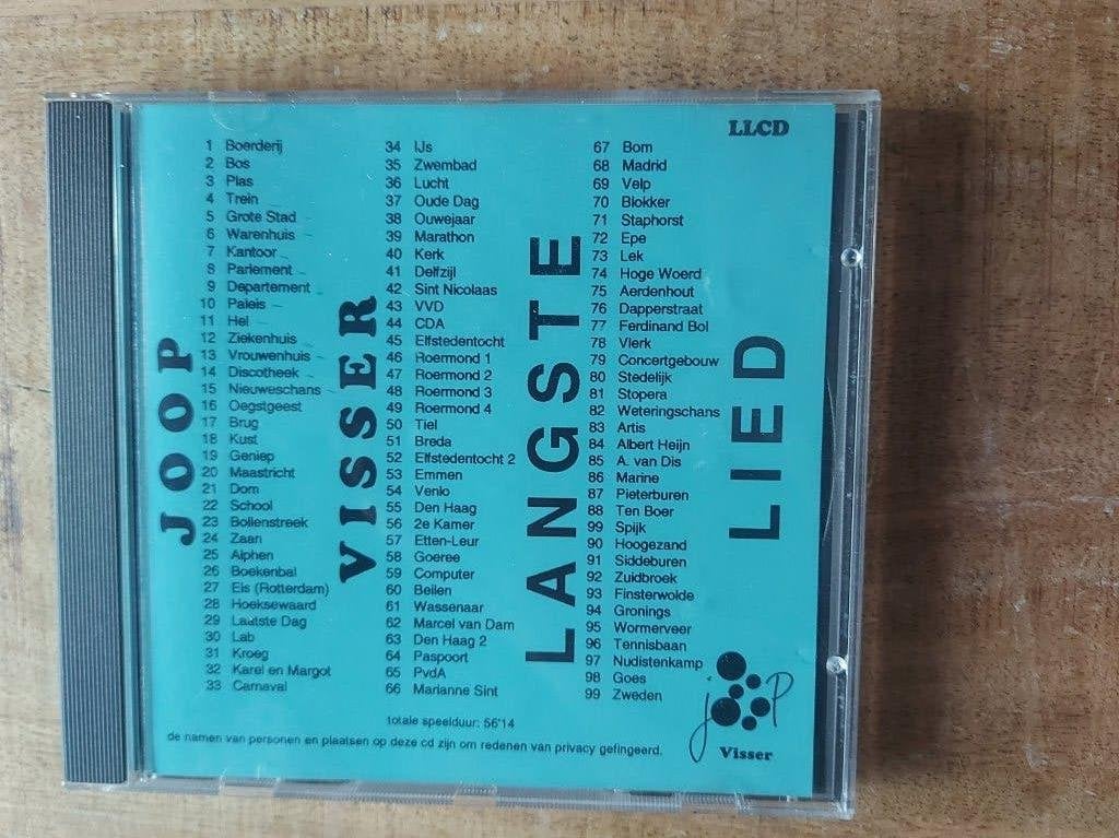 CD Joop Visser – Langste Lied, Ophalen of Verzenden, Zo goed als nieuw, Folk