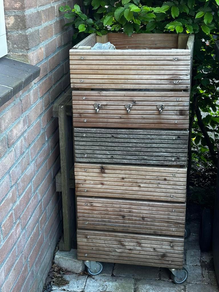 Verrijdbare houtbak, Minder dan 3 m³, Ophalen