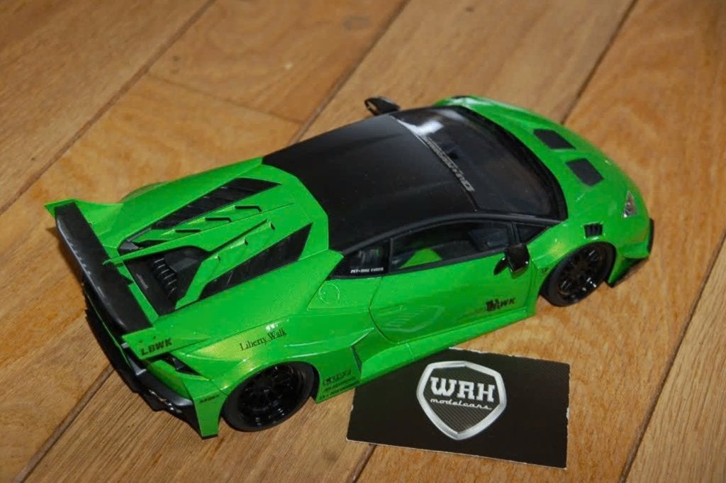 LAMBORGHINI HURACAN LIBERTY WALK GREEN Autoart 1:18 WRH, Verzenden, Zo goed als nieuw, Auto, Autoart