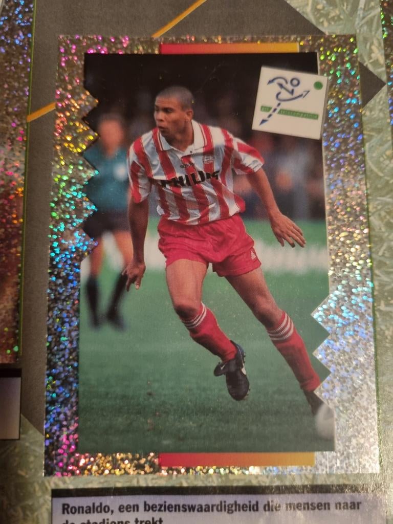 Panini Voetbal 1995 Knip rookie 2 Ronaldo voetbalplaatje, Ophalen of Verzenden, Zo goed als nieuw, Plaatje