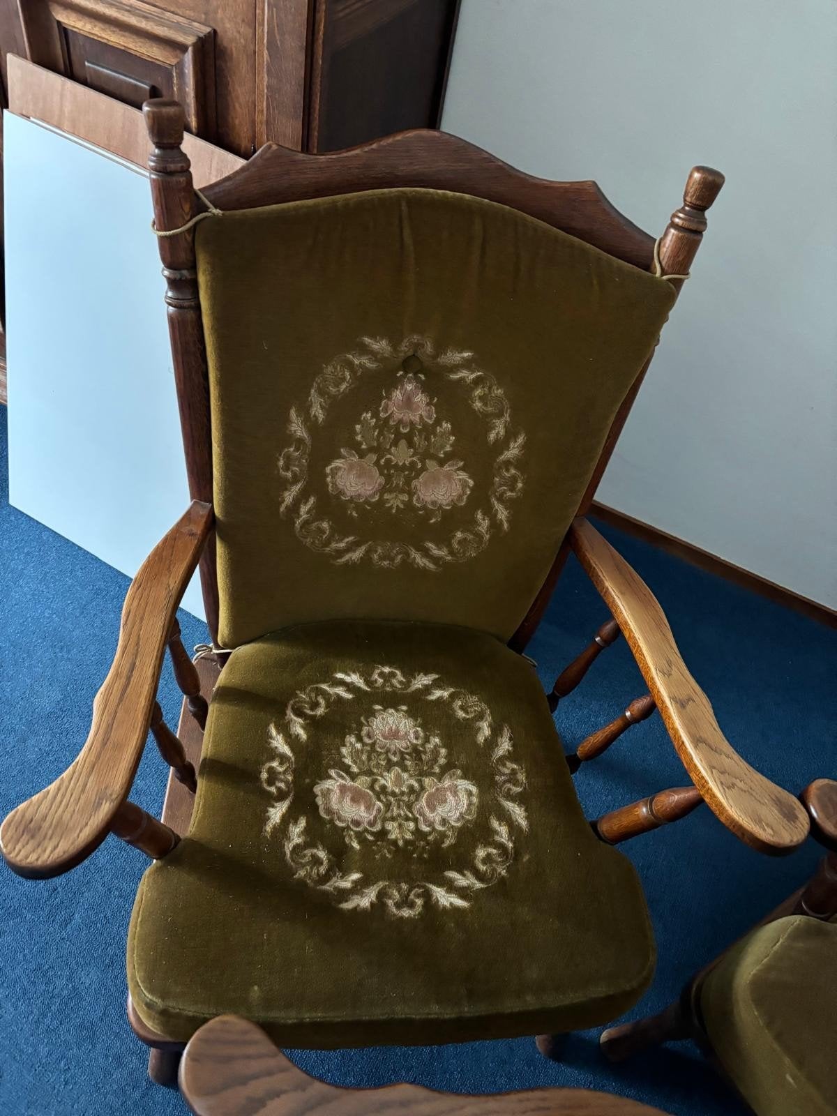 vintage set van 4 oude stoelen, Antiek en Kunst, Ophalen