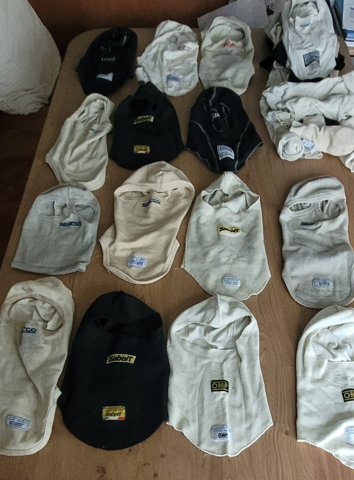 parttt Race Balaclava's / Onderkleding (OMP, Sabelt, Sparco,, Verzenden, Gebruikt