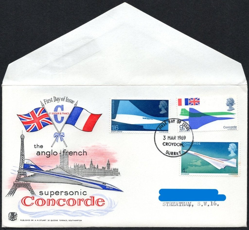 The Anglo - French Supersonic Concorde 1969, Verzenden, Envelop