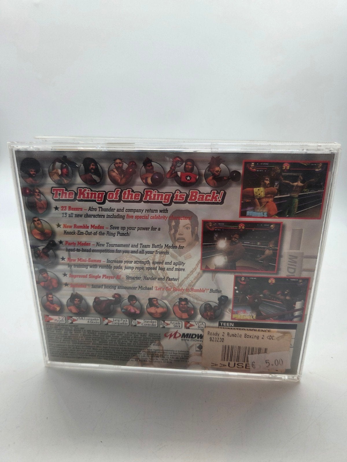 Ready 2 Rumble Boxing Round 2 - Sega Dreamcast, Info@midway.com, Gebruikt, Vechten, 2 spelers