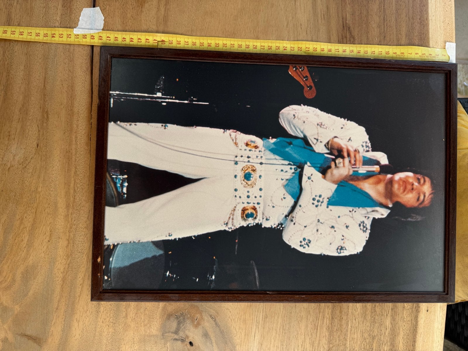 Ingelijste Elvis Presley foto - Vintage, Ophalen of Verzenden, Gebruikt
